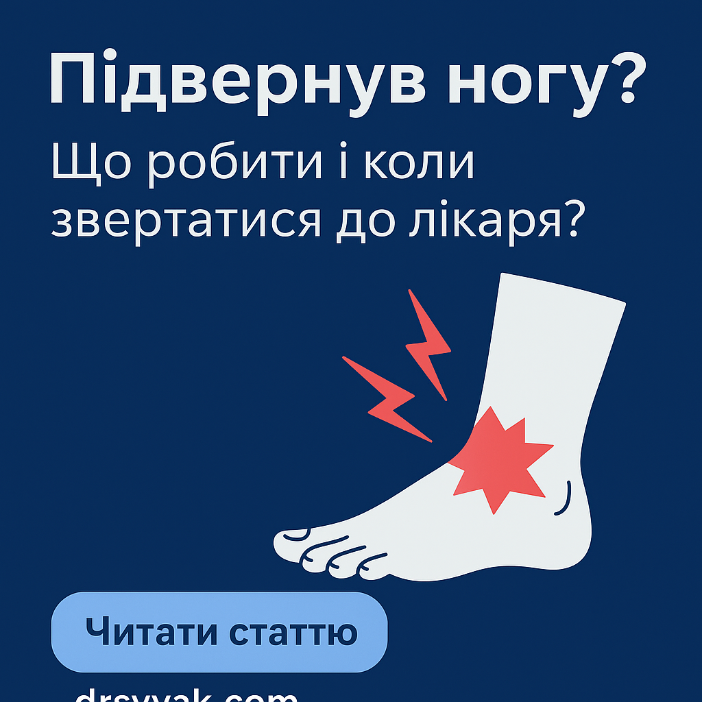 Підвернув ногу: що робити і коли звертатися до лікаря?